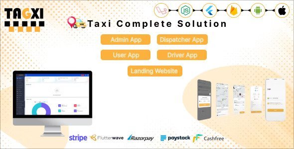 Tagxi - Flutter Complete Taxi Booking Solution