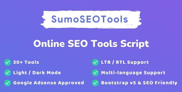 SumoSEOTools v1.0.1 – Online SEO Tools Script