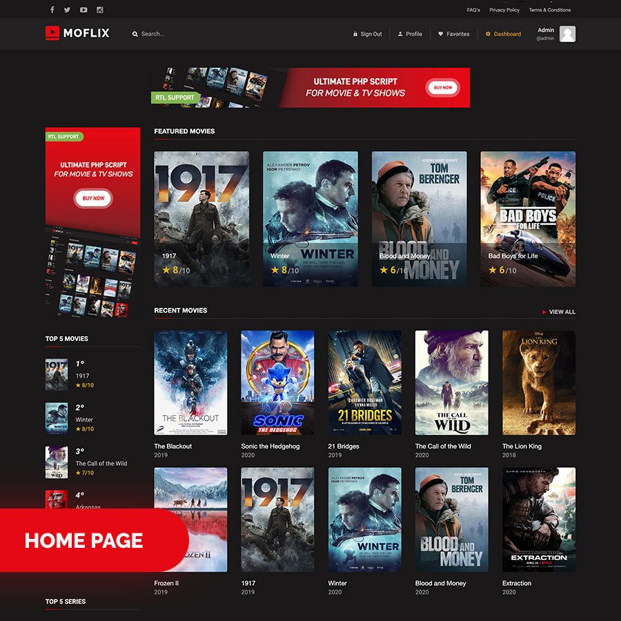 MoFlix v2.0.0 – Ultimate PHP Script For Movie