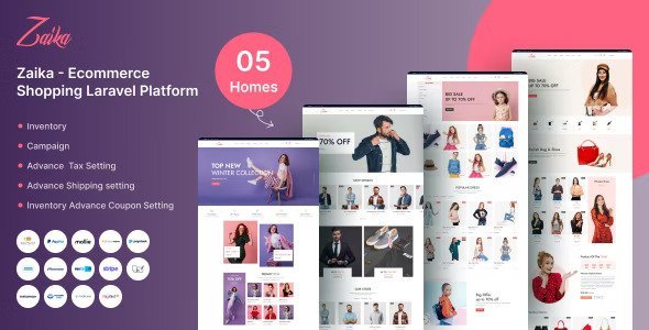 Zaika eCommerce CMS - Laravel eCommerce Shopping Platform